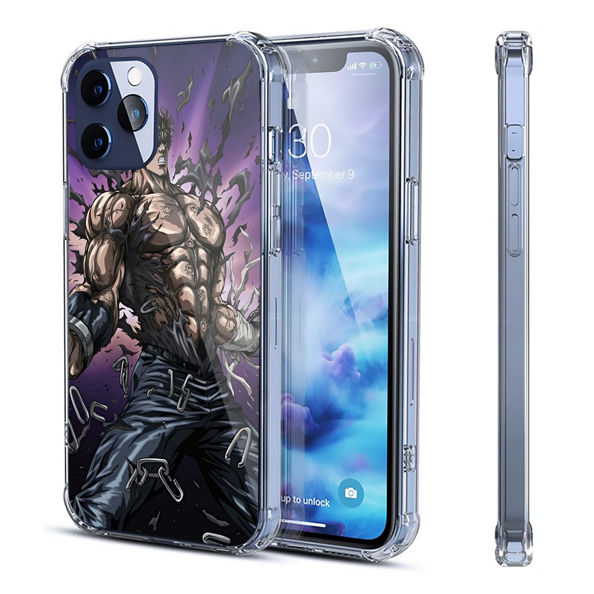 （画像用） 北斗の拳 Fist of the North Star 【iPhone 12シリーズ対応】透明スマホケース（クリアソフトケース）